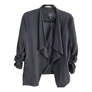 Black Women's Draped Blazer Jacket